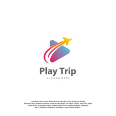 Travel play logo design vector. Travel logo design Vector template