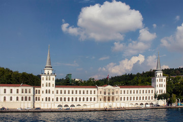 View of the oldest military high school in Turkey, located in Çengelköy, Istanbul, on the Asian shore of the Bosphorus strait. It was founded on September 21, 1845.