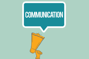 Conceptual hand writing showing Communication. Business photo text Imparting or exchanging of information by speaking writing.