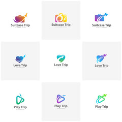 Obraz premium Set of Travel logo design Vector template