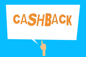 Conceptual hand writing showing Cashback. Business photo showcasing incentive offered to buyers certain products whereby receive cash.