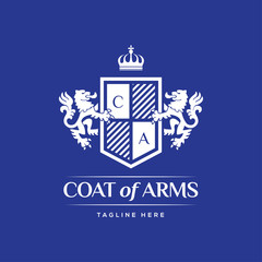 Coat Of Arms Heraldic Luxury Logo Design Concept