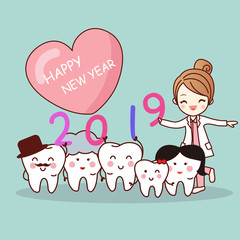 Happy new year with dentist