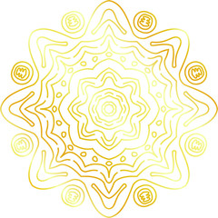 Gold majestic geometric mandala