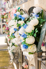 Flowers in a cemetery