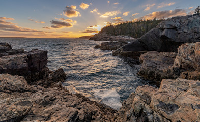 Fototapeta na wymiar Sunset in Acadia National Park 