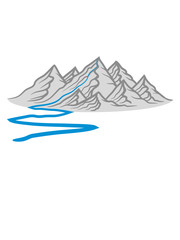 fluss wanderweg berge h&uuml;gel alpen wandern urlaug ferien radtour hoch oben klettern aufsteigen besteigen erklimmen berg clipart design kalt schnee snowboard ski fahren