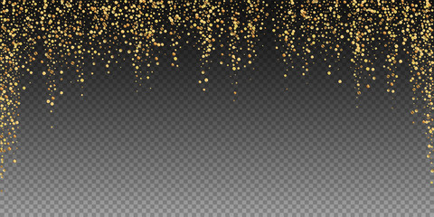 Gold confetti luxury sparkling confetti. Scattered