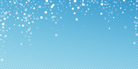 White dots Christmas background. Subtle flying sno