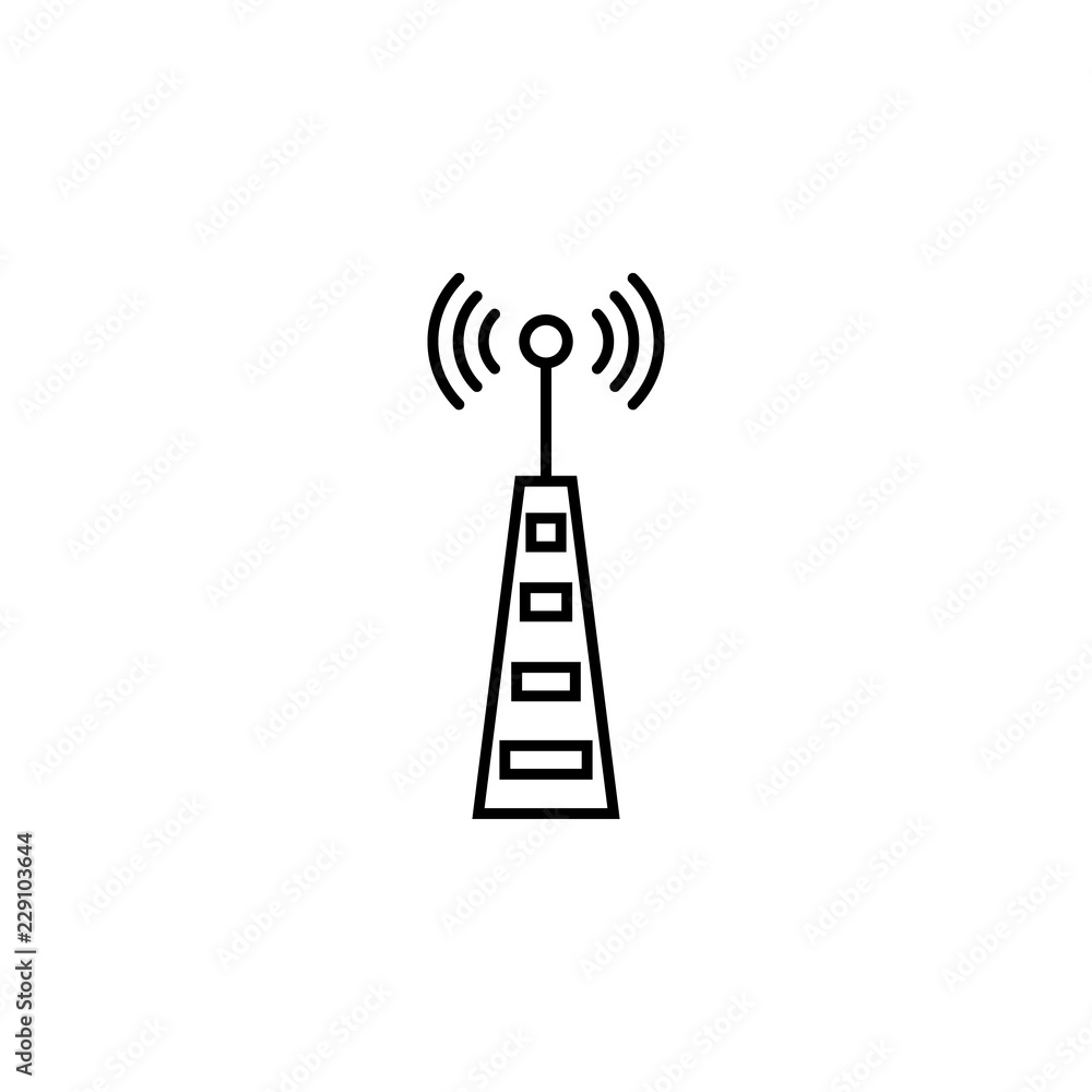 Poster antenna telecommunication icon. element of telecommunication icon for mobile concept and web apps. t