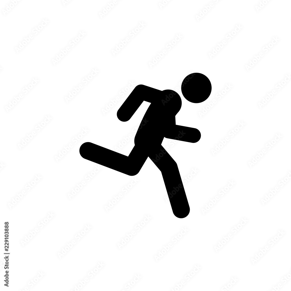 Poster fast, run icon. element of walking and running people icon for mobile concept and web apps. detailed