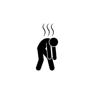 exhausted, no energy icon. Element of walking and running people icon for mobile concept and web apps. Detailed exhausted, no energy icon can be used for web and mobile