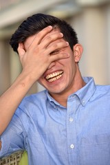 Asian Male And Laughter
