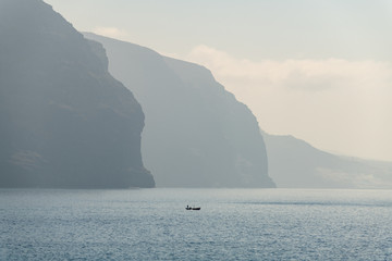 Fototapeta na wymiar Great view of the huge cliffs of Los Gigantes. Tenerife. Canary Islands..Spain