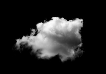 White clouds on black background