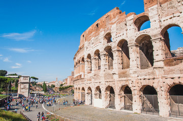 Inside view of the Colosseum in Rome