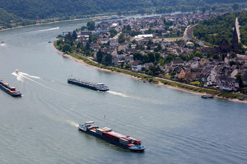 View of the Rhine Valley from the fortress of Marksburg
