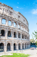 Fototapeta na wymiar Inside view of the Colosseum in Rome