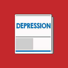 Writing note showing Depression. Business photo showcasing Feelings of severe despondency and dejection Mood disorder.