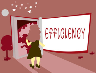 Conceptual hand writing showing Efficiency. Business photo showcasing State or quality of being efficient Good perforanalysisce improvement.