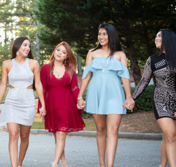 Group Of Girls At Prom Dance © Rob