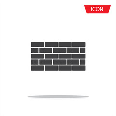 Wall brick Icon Vector on white background.