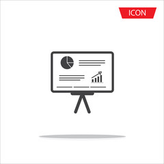 Statistics, accounting vector icons, Charts, presentation and pie chart signs. Analysis, report and business case symbols.