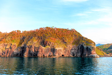 知床半島(10月　紅葉　秋　遊覧船)