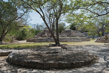 Ruins of the ancient Mayan city of Edzna near campeche, mexico