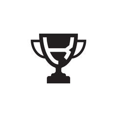 initial letter K logo trophy vector