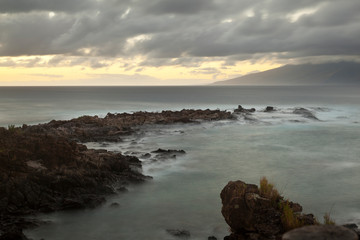 Napili Bay At Dusk, Maui, Hawaii