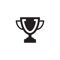 initial letter U logo trophy vector