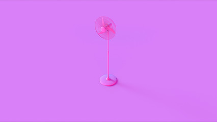 Pink Office Cooling fan 3d illustration 3d render