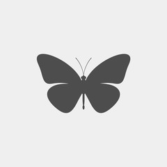 Butterfly vector silhouette. Insect vector silhouette