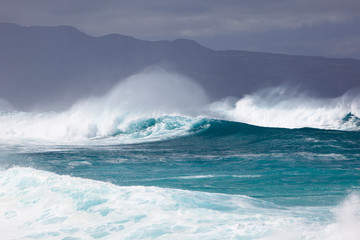 Naklejka premium Maui Winter Surf, Hawaje