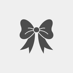 Ribbon flat vector icon. Bow flat vector icon