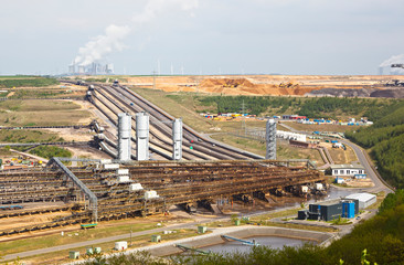 Fototapeta na wymiar Lignite Industry And Mining