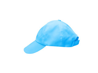 baseball cap Light blue color isolated on white background with clipping path