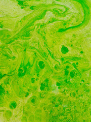 Green painted paper