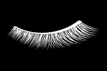 False eyelashes. Mascara decorative element vector illustration