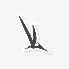 Pterodactyl sticker, Vector drawing, Pteranodon bird 