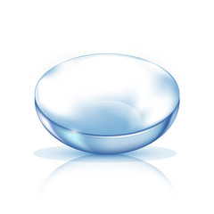 Vector realistic eye contact lens isolated on the white background