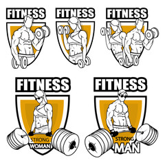 fitness gym logo, fitness training