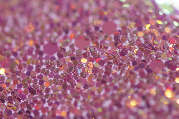 Bokeh of Christmas lights for background abstract.Festive Gift of Happiness and the New Year 2019 celebrations.