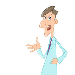 cartoon doctor talking