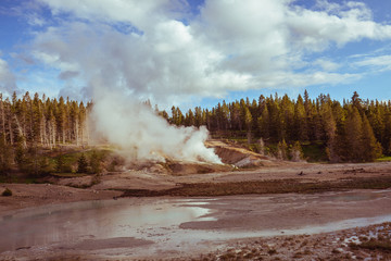 yellowstone Geysers and hot springs