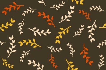 Naklejka na ściany i meble leaves seamless pattern for use as wrapping paper gift,fabric