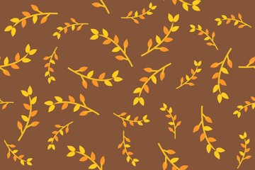 leaves seamless pattern for use as wrapping paper gift,fabric