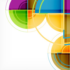 Obraz premium Creative circles geometric abstract background with 3d effect