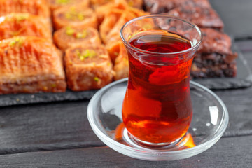 Turkish tea in traditional glass